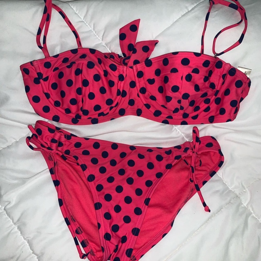 Pink/Blue Polkadot Bikini 👙